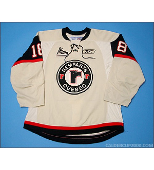 Custom QMJHL Quebec Remparts 2010 11 18 Jonathan Audy Marchessault Hockey Jersey Home White